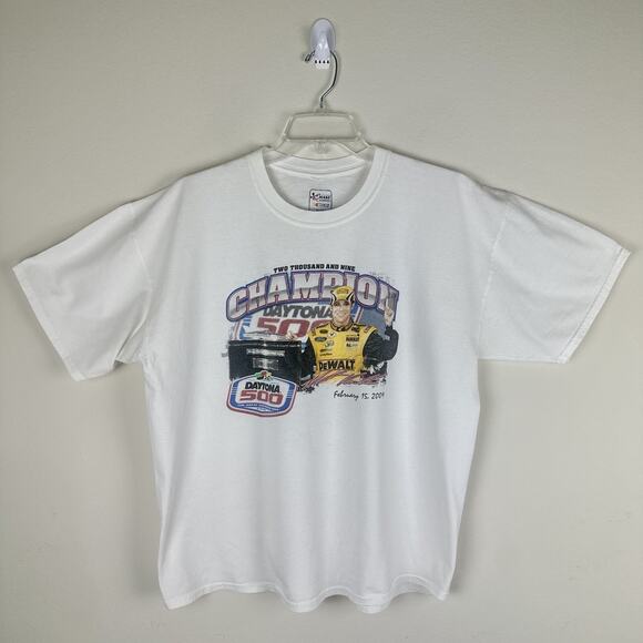 Matt Kenseth Daytona 500 2019 Champion Roush Fenway Racing T Shirt Size XL - Picture 1 of 5